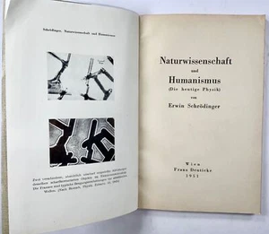 1951 [Physics in our Time] Erwin Schroedinger, Naturwissenschaft 1st Edn - Imagen 1 de 3