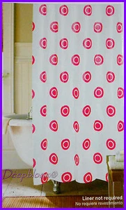 CHESAPEAKE BAY BATH SHOWER CURTAIN TARGET PINK WHITE 70 x 72 NEW - Picture 1 of 1