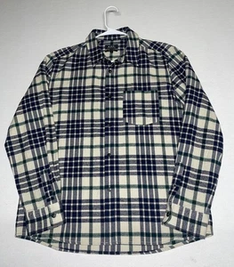 A.P.C. Wool Flannel Shirt Men's L Blue Green Plaid Button-Up APC Rue Madame - Picture 1 of 13