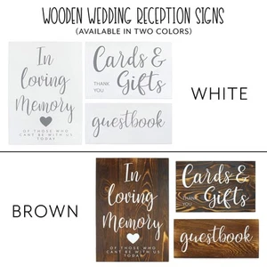Wood Decorative Wedding Reception Signs Rustic Farmhouse Wedding/Anniversary - Picture 1 of 27