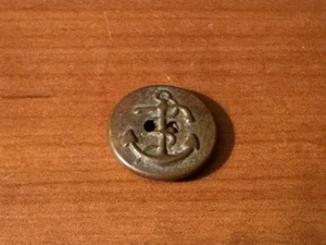 Vintage US Navy Brown 2-Piece Bakelite Plastic Resin Button, ¾” - Picture 1 of 2