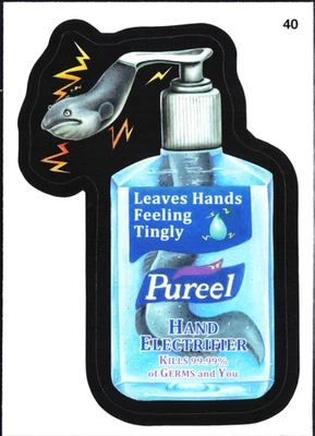 2012 Topps WACKY PACKAGES Pureel Hand Electrifier & Ghoulfish - Sticker #40 - Image 1 of 2