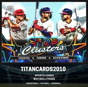 Trea Turner Kyle Schwarber Hoskins 2023 Topps Star Clusters Refractor Phillies - Picture 1 of 2