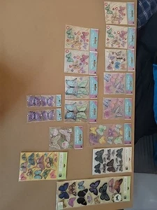 3d Butterfly Lot of  16 Jolee's Boutique Scrapbooking Stickers 152 - Picture 1 of 19