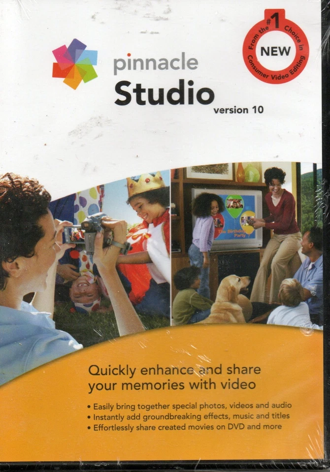 Pinnacle Studio Version 10 Video Editing Software Enhance Share Memories NEW - Image 1 of 1