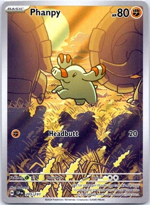 Phanpy Illustration Rare SV08: Surging Sparks 205/191 NM - Image 1 of 2