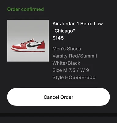 Nike Air Jordan 1 Retro OG 2025 Low Chicago Ds HQ6998-600 Og All Foto 1 de 4