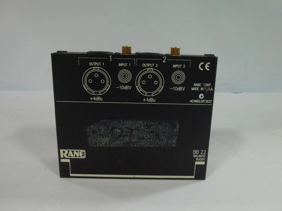Rane BB22 Balance Buddy Unbalanced to Balanced Converter 2 Ch (J641) - Image 1 of 4