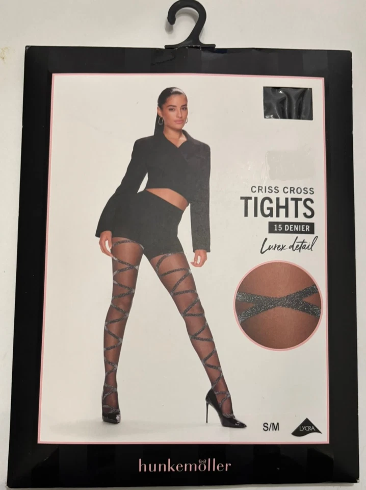 Hunkemöller TIGHTS Lurex detail Strumpfhose - black  S/M - Bild 1 von 1