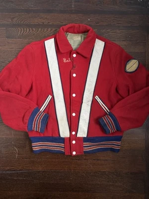 Chaqueta universitaria vintage Letterman 1930 parche indio rara Foto 1 de 4
