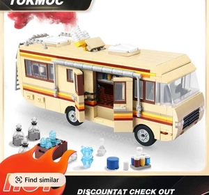 [TOKMOC, 66002, Yellow Rvs Building Block Set,Upgraded Creative yellow bus Build - Picture 1 of 3