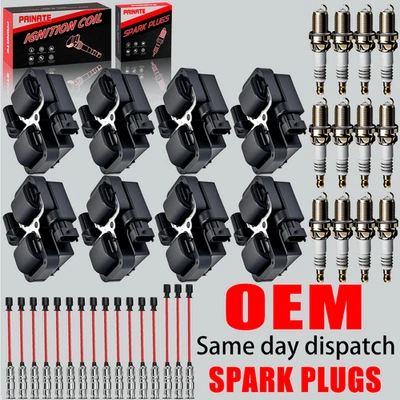 8X OEM Ignition coil & 16 Iridium Spark Plug & Wire For Mercedes-Benz S430 CL500 - Image 1 of 4