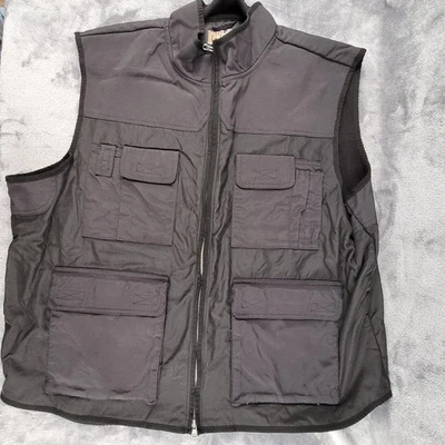 Duluth Trading Utility Vest Mens 3XL Black Nylon Multi Pocket Fishing Photo Work - Image 1 of 4