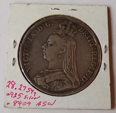 1891 VICTORIA D:G: BRITT REG: F:D: One penny silver coin - Image 1 of 4