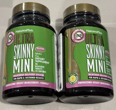 “Lote de 2” Nature's Plus Ultra Delgado Mini Sin Cafeína Bicapa 180 Comprimidos Foto 1 de 2
