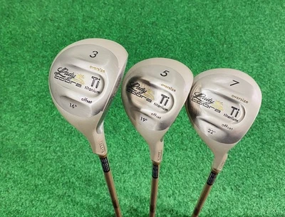 Набор Lady Cobra Oversize Ti Titanium Offset 3-5-7 вуд графитовые стержни L-Flex для правосторонней стойки - Изображение 1 из 4