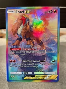 Fan Art Pokemon TCG Pocket Entei EX Holo SIR | Secluded Springs - Picture 1 of 3