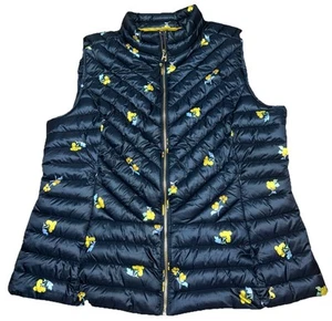 Joules Womens Size 14 Brindley Printed Slim Fit Warmer Gilet, Puffer Vest Floral - Picture 1 of 12