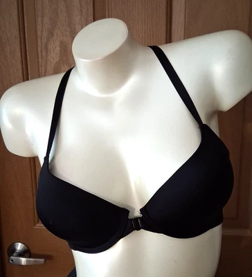 Unbranded Bra Black Padded Underwire Racer Back Front Closing 34C - Image 1 of 4