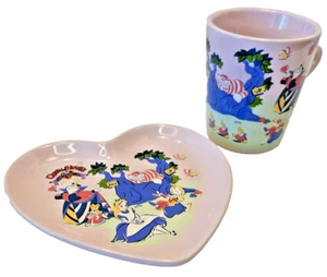 Alice In Wonderland Queen Of Hearts Mug & Plate 2 Piece Set Disneyland Tokyo - Picture 1 of 7