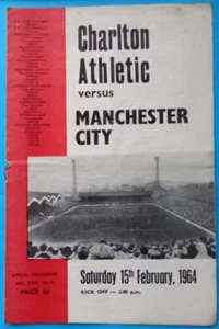 CHARLTON ATHLETIC v MANCHESTER CITY 63-64 LEAGUE MATCH - Picture 1 of 3
