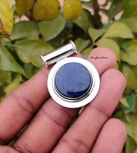 Lapis Lazuli Gemstone Solid 925 Sterling Silver Handmade Beautiful Pendant MK* - Picture 1 of 8