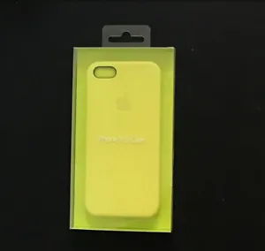 Genuine Apple iPhone leather case YELLOW iPhone 5 5S SE 1st Generation 2013/16 - Picture 1 of 5