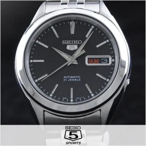 SEIKO 5 SNKL23 SNKL23K1 21 Jewels Automatic BLACK 30m - Picture 1 of 4