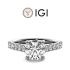 Igi Certified 3.75 Carat F Vs1 Lab Grown Diamond Engagement Ring 18K White Gold