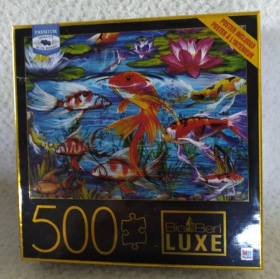 Rompecabezas estanque peces Koi Big Ben Luxe 500 piezas 100% completo ¡ENVÍO RÁPIDO! Foto 1 de 4