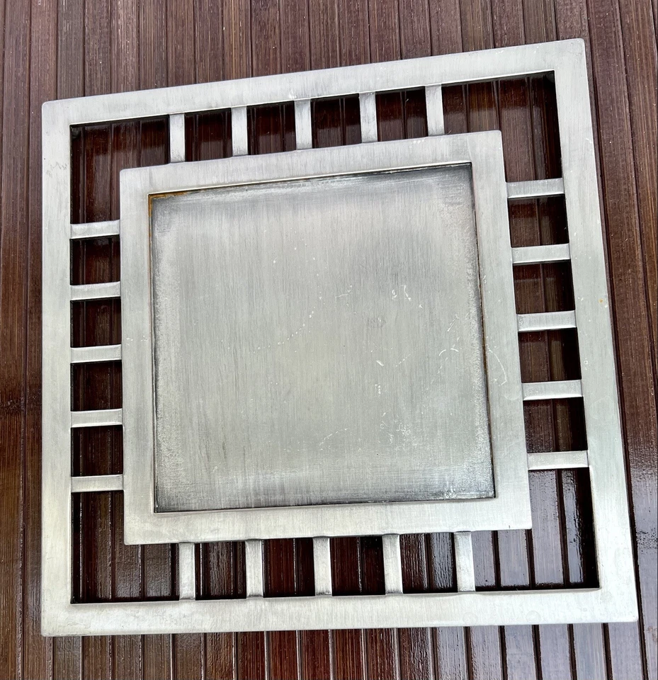 Trivet Silver Anniversary Gift Engrave Metal Classic Style 7.5" x 7.5" Hot Plate - Image 1 of 1