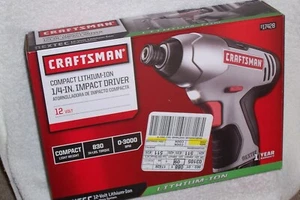 CRAFTSMAN Nextec 12V Compact Lithium-Ion 1/4" Impact Driver Kit 917428 NEW - Picture 1 of 10