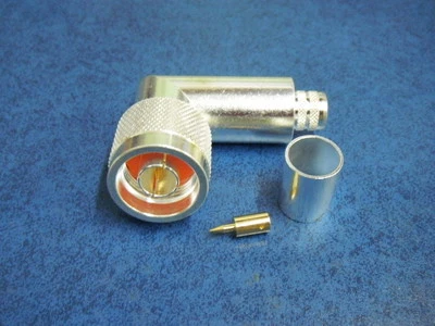 RF Connectors RFN-1009-3I Male Right Angle Crimp Plug Cable Connector - Image 1 of 3