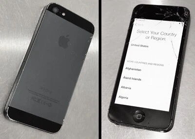 ¡FUNCIONA PERFECTAMENTE! ¡Propietario original! Apple iPhone 5 32 MB Negro/Pizarra Modelo A1429 Foto 1 de 4