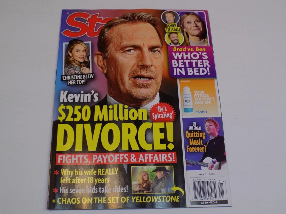 Star Magazine May 22 2023 Kevin Costner Gwyneth Paltrow Brad Pitt vs Ben Affleck - Imagem 1 de 1