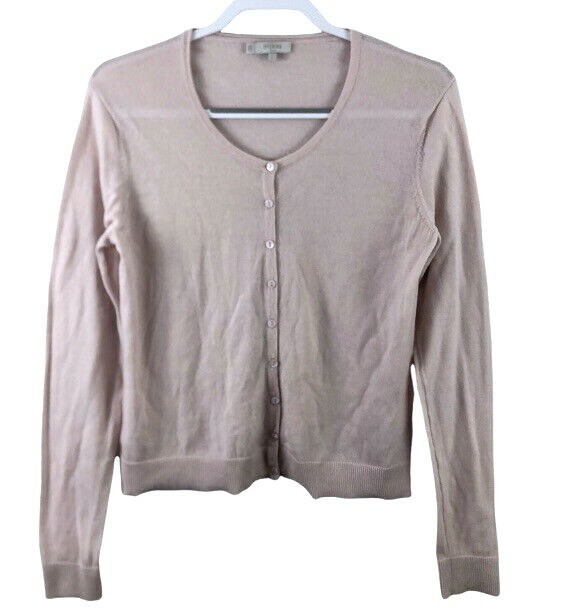 Pink Wool Fitted Cardigan Sweater | eBay