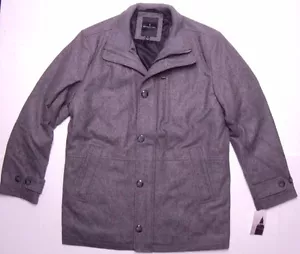 London Fog Men Antone Zip/Button Wool Fitted Car Jacket Coat L10335 Gray L $199 - Picture 1 of 9