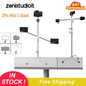 Mini trípode de escritorio con soporte en C de 53 cm con brazo Fr Flash Luz LED Cámara Monitor EE. UU. 2 piezas - Imagen 1 de 14