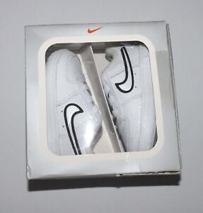 Nike Force 1 (CB) White/Black Unisex Baby Crib Booties NEW Size 3c DQ0364-102