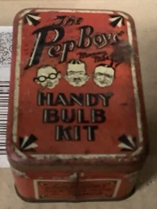 Original Pep Boys Handy Bulb Kit Motor Oil Can Metal Gas Sign Tires ~FULL~NOS~ - Picture 1 of 7