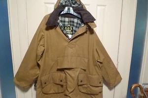 BARBOUR - A60 LONGSHOREMAN WAX COTTON SMOCK -SANDSTONE - MADE@ UK - LARGE- RARE - Picture 1 of 24