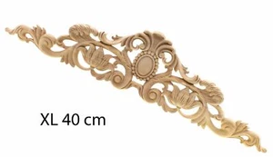 40cm Große Verzierung Holz im Barock Stil Rosette Stuckleiste Restaurierung NEU! - Bild 1 von 4
