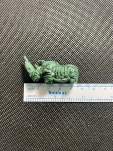 100% Natural Jade A-grade Jadeite Hand Carved rhino 天然缅甸翡翠 A 货 犀牛摆件 - Picture 1 of 5