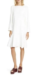 TIBI Chalky Drape Square Neck Drop Waist Dress Sz 4 $795 - Picture 1 of 12