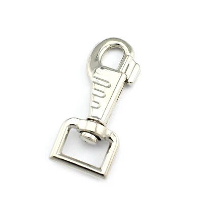 M-TEILE-STORE 2 Bolzenkarabiner mit Wirbel 79 x 30mm 3/4"Zoll Haken vernickelt