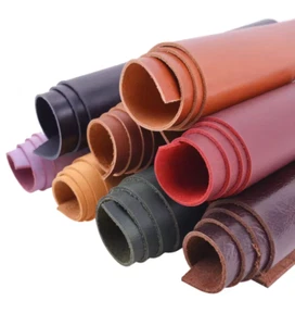 Crazy Horse Leather 2mm Thick Pull-Up Cowhide First Layer of Vintage Oil Tanned - Picture 1 of 11