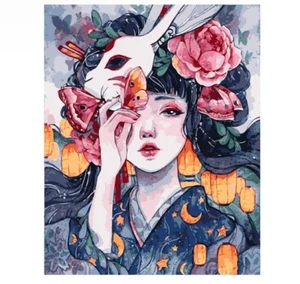 Paint by Numbers Kit 16 x 20 Inch with Brushes and Acrylic Pigment Frameless New - Picture 1 of 4