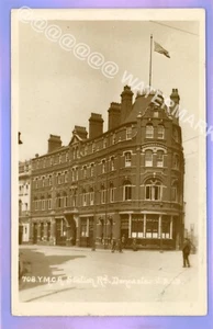 EARLY 1914c YMCA STATION RD DONCASTER DEMOLISHED 1972 REAL PHOTO RP POSTCARD - Picture 1 of 1