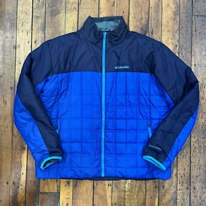 Columbia Omni-Heat Padded Jacket Men’s XL Blue Full Zip - Picture 1 of 5