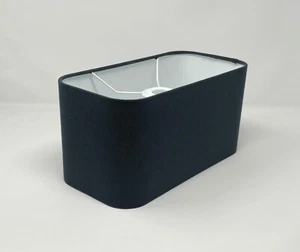 Pantalla de lámpara gris carbón algodón color rectangular redondeado - Imagen 1 de 10